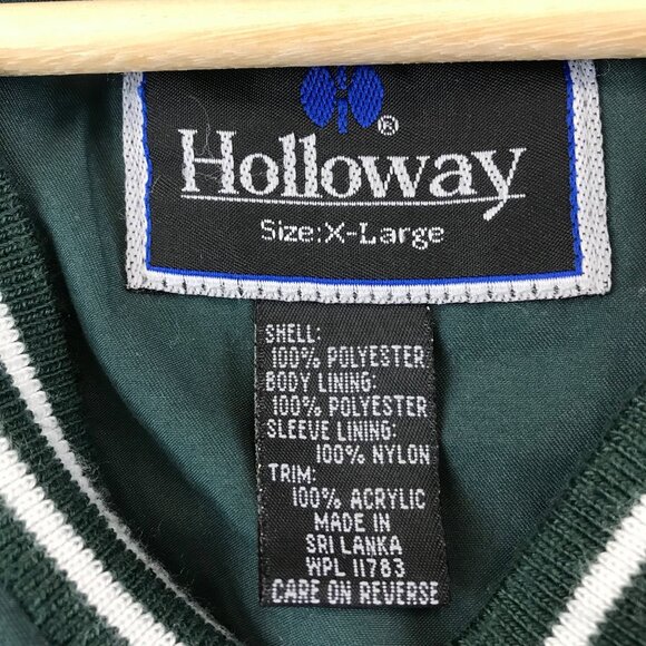 Vintage North Dakota State Bison Jacket Green Windbreaker V neck size XL - Picture 8 of 9